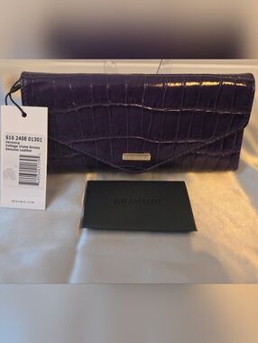 NWT Brahmin Veronica Wallet in the color Voltage Violet Sirona.